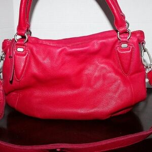 Liebeskind Berlin Leather Shoulder Bag - Pink/Red- Crossbody Strap